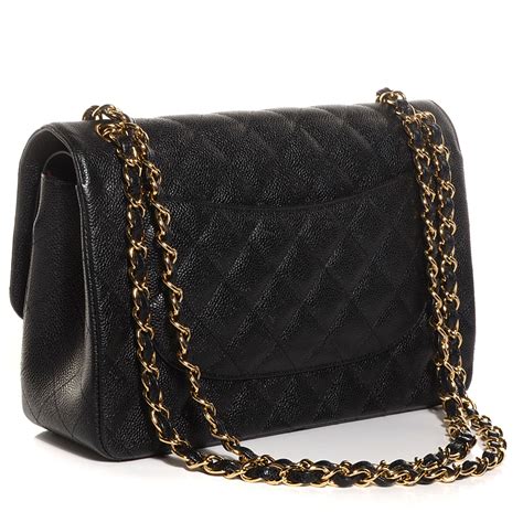 chanel caviar quilted jumbo easy flap black|CHANEL Caviar Quilted Jumbo Double Flap Black.